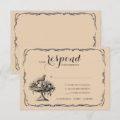 Victoriaans Fruit Bowl RSVP-kaarten Kaart (Voorkant / Achterkant)