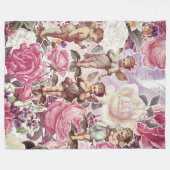 Victoriaans Garden Fleece Blanket, groot (Voorkant (Horizontaal))