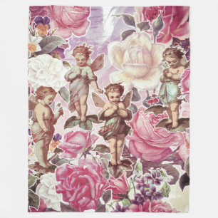 Victoriaans Garden Fleece Blanket, groot Deken