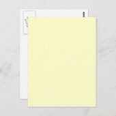 Victoriaans geel - Bleke gele Sjabloon blanco Briefkaart (Voorkant / Achterkant)