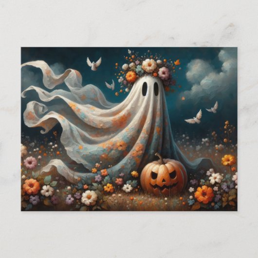 👻 Victoriaans geest in olieverfstijl 🎃 Briefkaart (Voorkant)