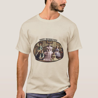 Victoriaans Gelukkige Moederdag Vrouw & Kinderen U T-shirt