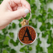 Victoriaans gemarmerd papier, aangepast Initiaal Sleutelhanger (Hand)