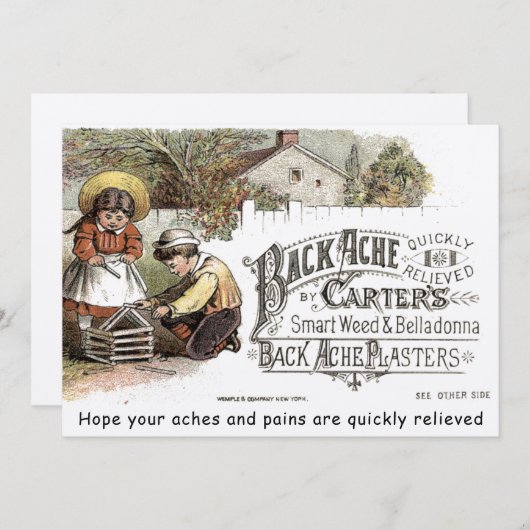  Victoriaans geneesmiddel krijgt een goede kaart S (Voorkant / Achterkant)