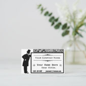 Victoriaans Gentleman Classic Visitekaartje (Staand voorkant)