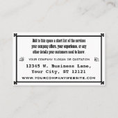 Victoriaans Gentleman Classic Visitekaartje (Achterkant)