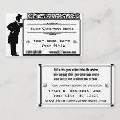 Victoriaans Gentleman Classic Visitekaartje (Voorkant / Achterkant)