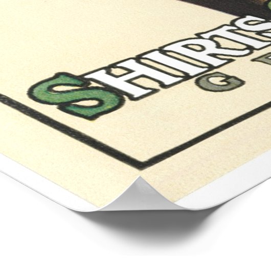 Victoriaans Gentleman en Shirten Art Print Poster (Hoek)