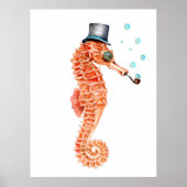 Victoriaans Gentleman Seahorse Poster (Voorkant)