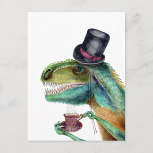 Victoriaans Gentleman Tyrannosaurus Rex Briefkaart