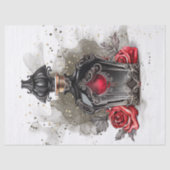 Victoriaans geurpotte Mode met Rozen Tissuepapier (Voorkant)