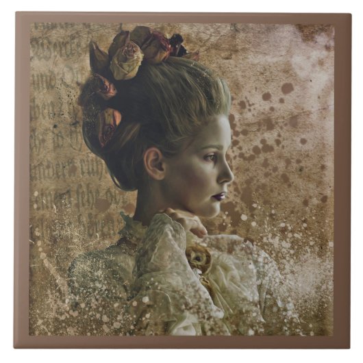 Victoriaans Ghost Lady-in-Waiting Tegeltje (Voorkant)