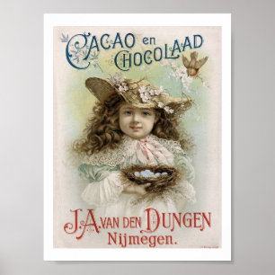 Victoriaans Girl Chocolate Snoep Adverteren Art Pr Poster