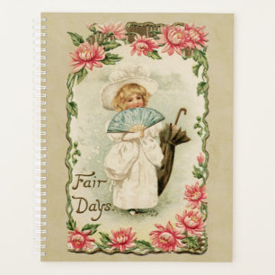 Victoriaans Girl Fair Days  reproductie Planner