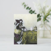 Victoriaans Girl Tea Time  Magic Lantern Briefkaart (Staand voorkant)