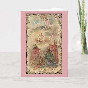 Victoriaans Gloria in Excelsis Deo Kerst Kaart
