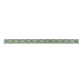 Victoriaans Golden Trim Aqua Background Lint (Voorkant)