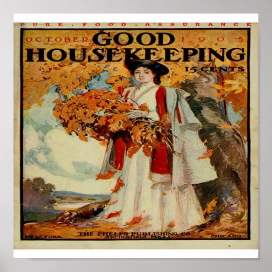 Victoriaans Good Housekeeping Magazine 1905 Framed Poster (Voorkant)