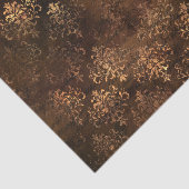 Victoriaans gothic Brown Damask-weefselpapier Tissuepapier (Detail)