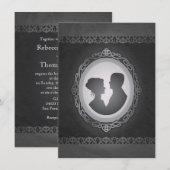 Victoriaans Gothic Cameo Wedding Invitations Kaart (Voorkant / Achterkant)