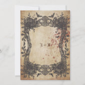  Victoriaans Gothic Creepy Halloween Party Kaart (Achterkant)