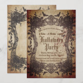  Victoriaans Gothic Creepy Halloween Party Kaart (Voorkant / Achterkant)