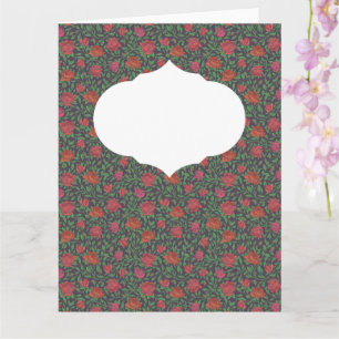 Victoriaans Gothic Perfect Red & Fuchsia Rozen Kaart