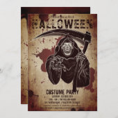  Victoriaans Gothic Skull Halloween Party Kaart (Voorkant / Achterkant)