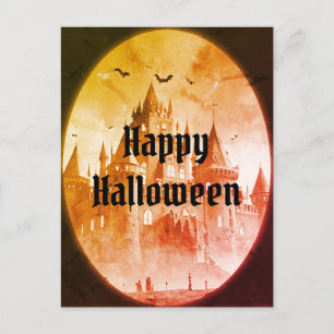 Victoriaans  Gothic Spooky Happy Halloween Feestdagenkaart