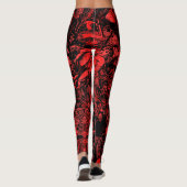 Victoriaans gothische baphomet met groot patroonro leggings (Achterkant)