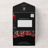  Victoriaans Gotisch Bruiloft All In One Uitnodiging (Buitenkant)