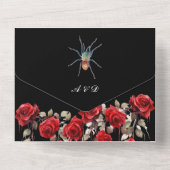  Victoriaans Gotisch Bruiloft All In One Uitnodiging (Achterkant)