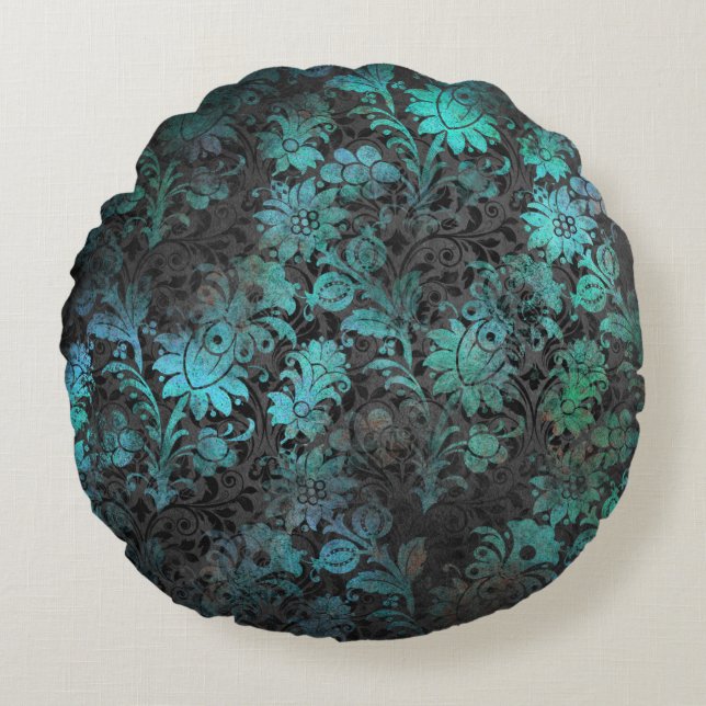 Victoriaans gotisch rond kussen, elegante gotiek rond kussen (Voorkant)