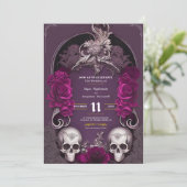 Victoriaans Gotische bruiloft uitnodigingen Hallow (Staand voorkant)