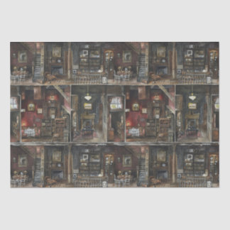 Victoriaans Gotische Dollshouse Dark Academia Tissuepapier