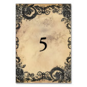 Victoriaans Gotische Elegantie Bruiloft Kaart (Achterkant)