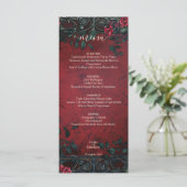 Victoriaans Gotische Elegantie Bruiloft Menu (Staand voorkant)