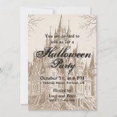 Victoriaans gotische enge Halloween Kaart (Voorkant)