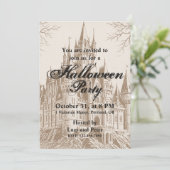 Victoriaans gotische enge Halloween Kaart (Staand voorkant)