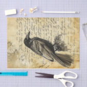 Victoriaans Gotische  Schrijven Raven Decoupage Tissuepapier (Craft)