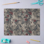 Victoriaans Gotische Tuin Rozen Patroon Tissuepapier (Craft)