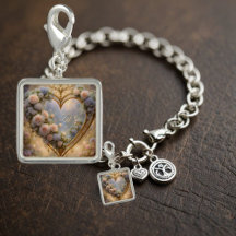Victoriaans gouden hart met rozen,
