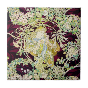 Victoriaans goudwijn Zee-groen Tegeltje