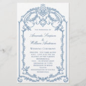 Victoriaans Grace bruiloft ceremonie programma (Voorkant)