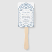 Victoriaans  Grace bruiloft ceremonie programma Handwaaier (Voorkant)