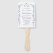 Victoriaans Grace bruiloft ceremonie programma Handwaaier (Voorkant)