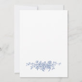 Victoriaans  Grace Dusty Blue BRIDAL LUNCHEON Kaart (Achterkant)
