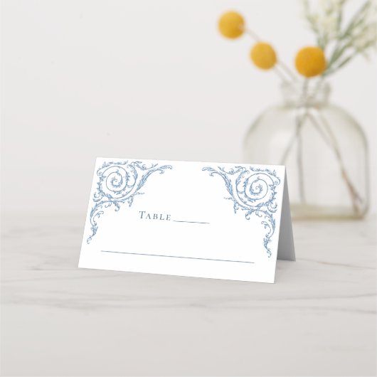 Victoriaans  Grace Floral Dusty Blue Wedding (Voorkant)