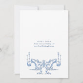 Victoriaans  Grace Floral Dusty Blue Wedding Kaart (Achterkant)