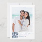 Victoriaans Grace Floral Dusty Blue Wedding Save The Date (Achterkant)